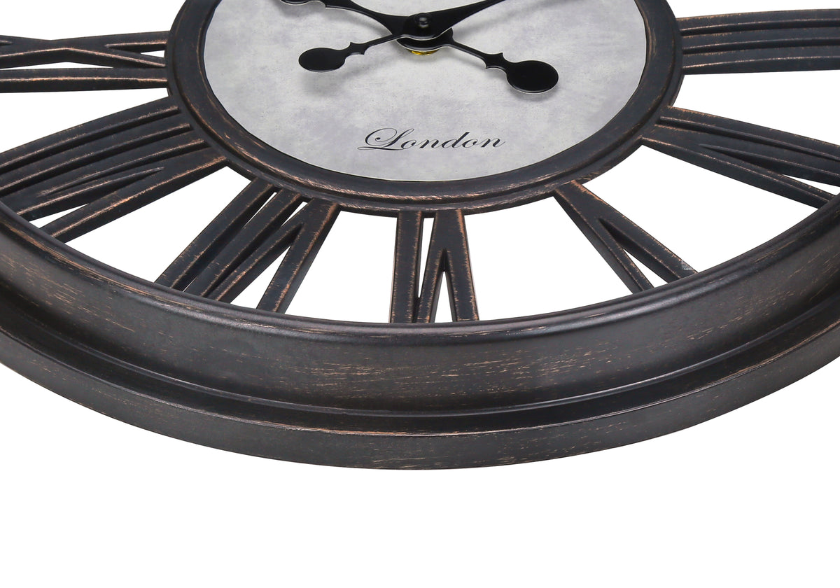 Jensen Antique Black Wall Clock | Ortholuxe Home - Photo 3