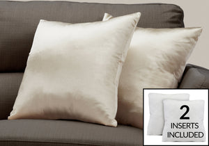 Arlo Gold Satin Pillow (Set of 2) | Ortholuxe Home - Photo 2