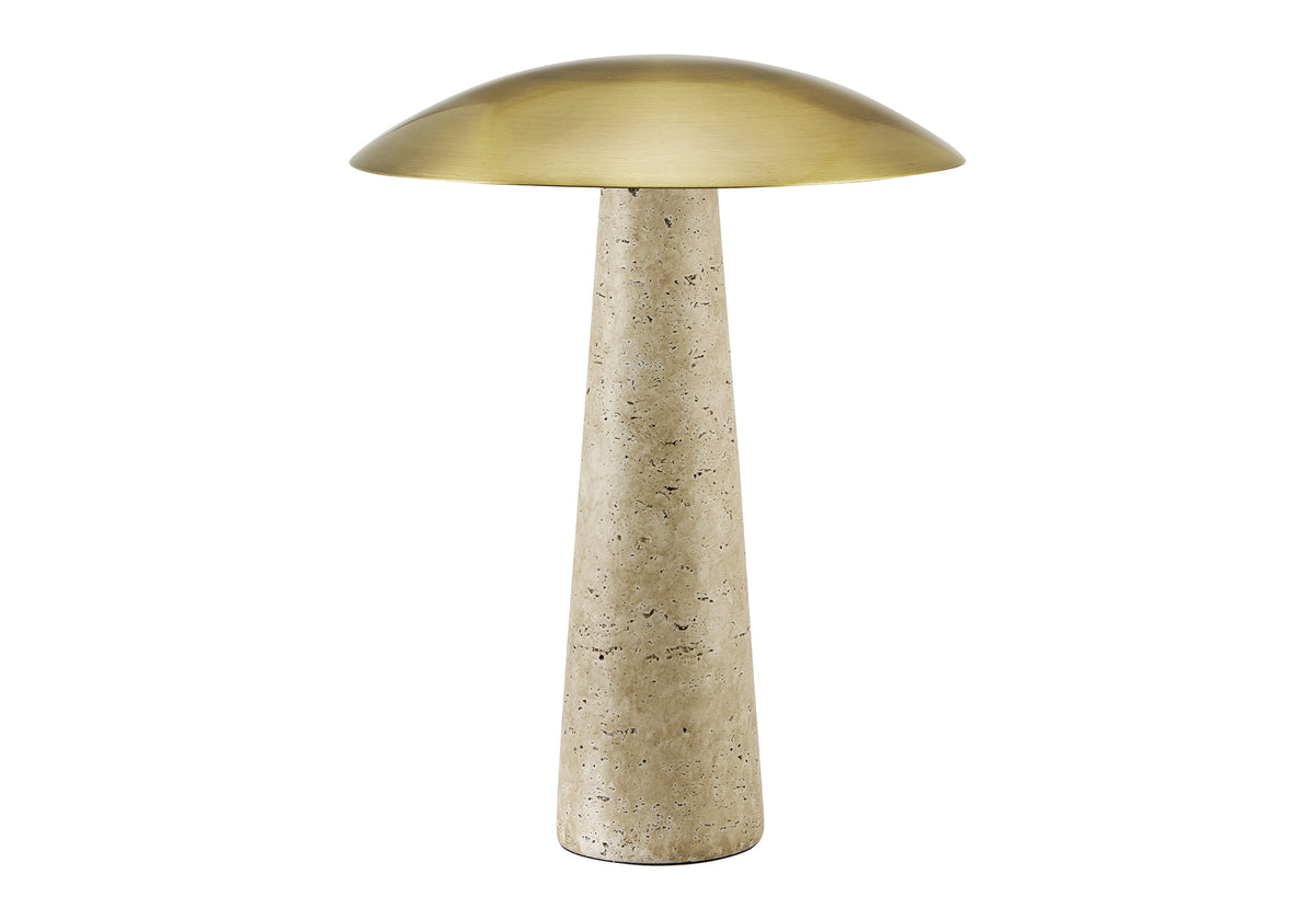 Enzo Beige Resin & Gold Shade Table Lamp | Ortholuxe Home - Photo 2