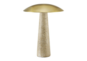 Enzo Beige Resin & Gold Shade Table Lamp | Ortholuxe Home - Photo 2