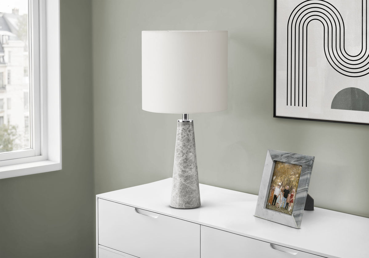Felix Grey Marble Table Lamp | Ortholuxe Home