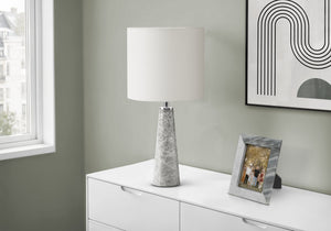Felix Grey Marble Table Lamp | Ortholuxe Home