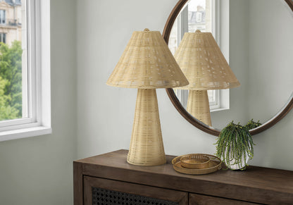 Felix Natural Rattan Table Lamp | Ortholuxe Home
