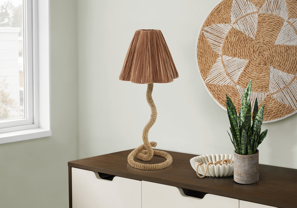 Gio Brown Rope Table Lamp | Ortholuxe Home