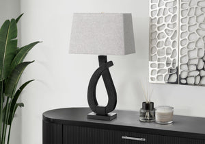 Wolfe Black Resin Table Lamp | Ortholuxe Home