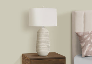 Wolfe Cream Ceramic Table Lamp | Ortholuxe Home - Photo 2