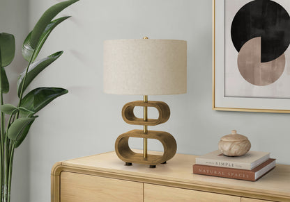 Wolfe Brown Wood Table Lamp | Ortholuxe Home
