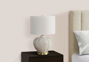 Wolfe Cream Resin Table Lamp | Ortholuxe Home - Photo 2