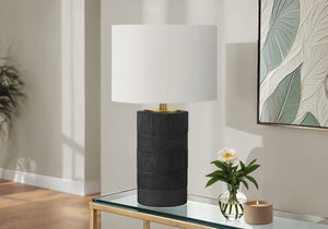 Wolfe Black Resin Table Lamp | Ortholuxe Home