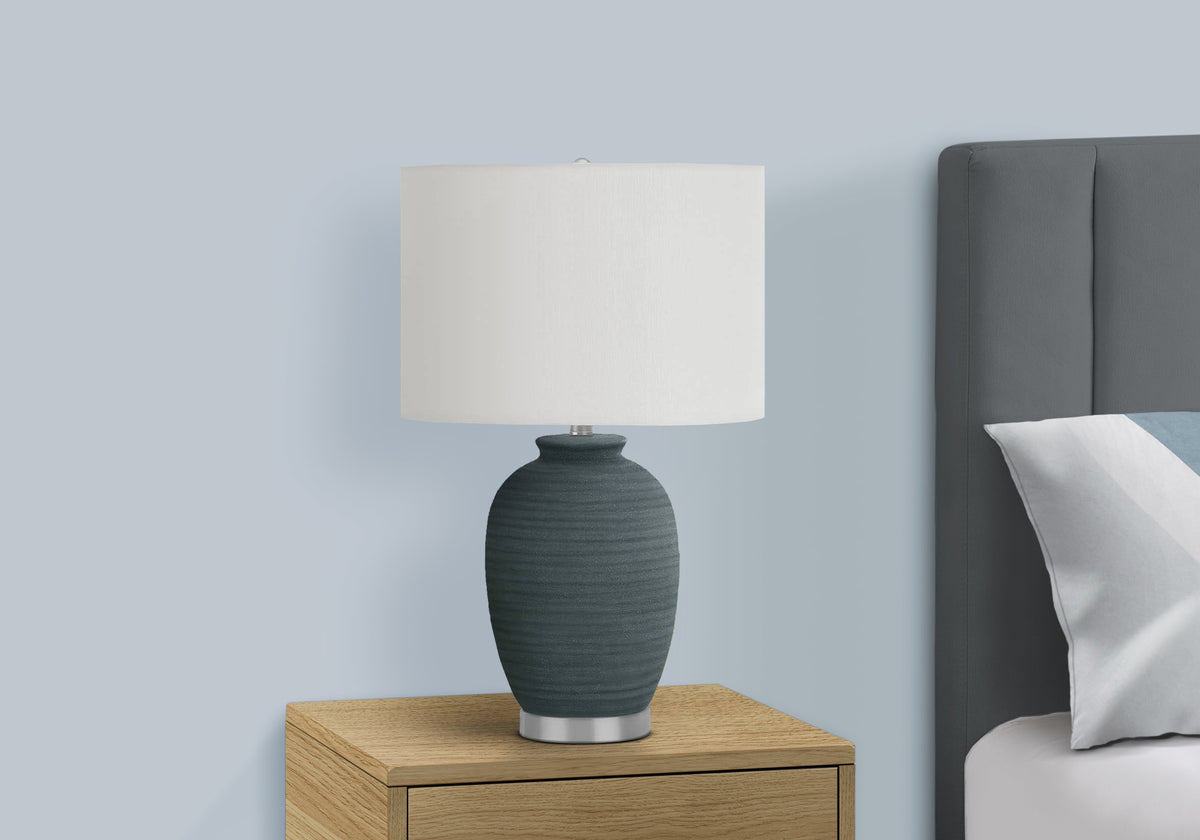 Alder Blue Ceramic Table Lamp | Ortholuxe Home - Photo 2