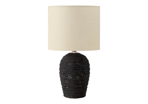 Coral Black Rattan Table Lamp | Ortholuxe Home - Photo 2