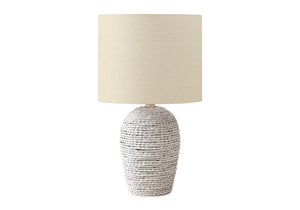 Coral White Rattan Table Lamp | Ortholuxe Home - Photo 2