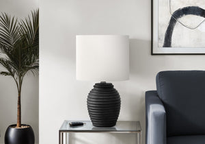 Ember Black Resin Table Lamp | Ortholuxe Home