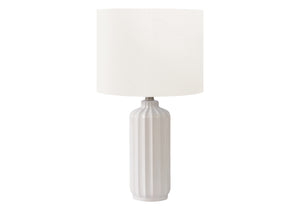 Indigo Cream Ceramic Table Lamp | Ortholuxe Home - Photo 2