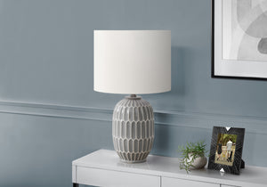Indigo Grey Ceramic Table Lamp | Ortholuxe Home