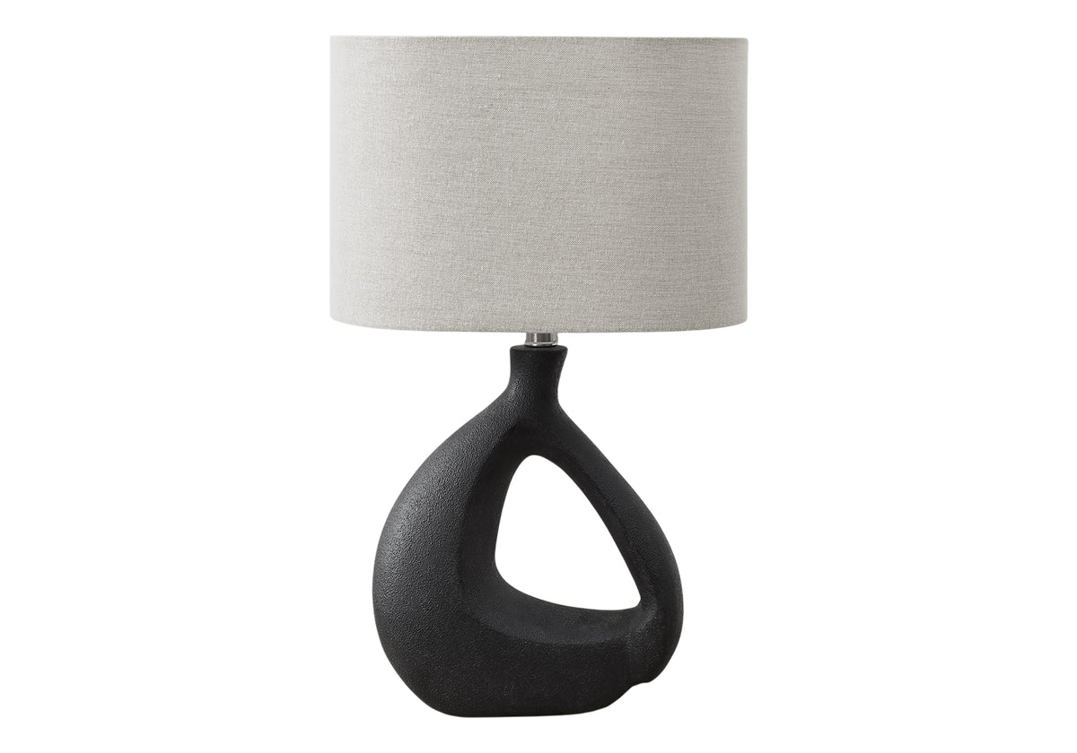 Opal Black Resin Table Lamp | Ortholuxe Home - Photo 2