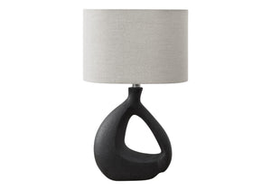 Opal Black Resin Table Lamp | Ortholuxe Home - Photo 2