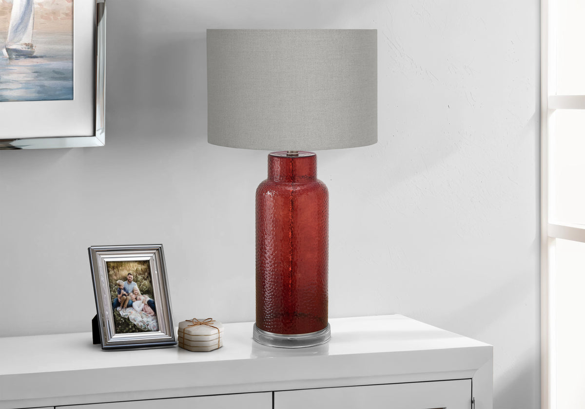 Sapphire Red Glass Table Lamp | Ortholuxe Home