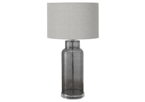 Topaz Grey Glass Table Lamp | Ortholuxe Home - Photo 2