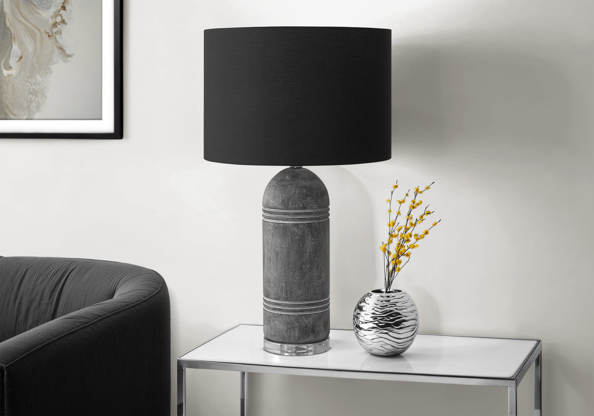 Topaz Grey Resin Table Lamp | Ortholuxe Home
