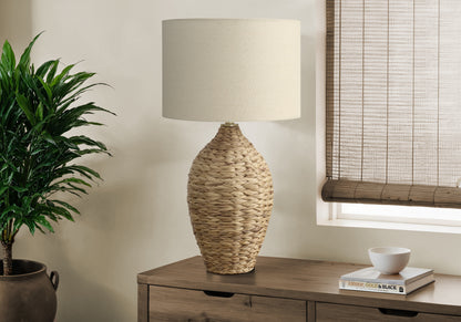 Topaz Natural Rattan Table Lamp | Ortholuxe Home