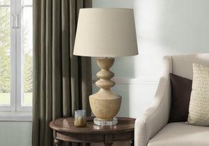 Amber Beige Resin Table Lamp | Ortholuxe Home