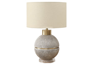 Amber Brown & Gold Resin Table Lamp | Ortholuxe Home - Photo 2