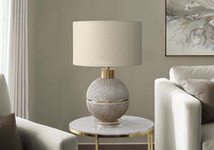 Amber Brown & Gold Resin Table Lamp | Ortholuxe Home