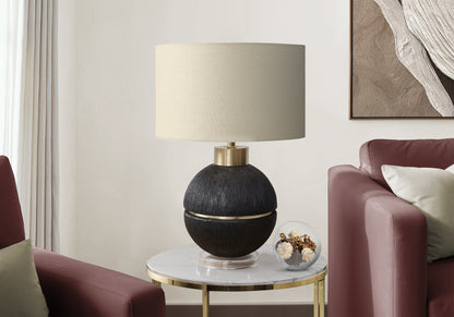 Amber Black & Gold Resin Table Lamp | Ortholuxe Home