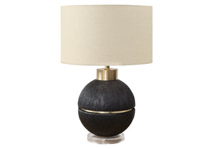 Amber Black & Gold Resin Table Lamp | Ortholuxe Home - Photo 2