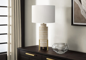Amber Beige Resin Table Lamp | Ortholuxe Home