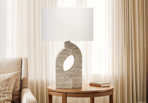 Cobalt Beige Resin Table Lamp | Ortholuxe Home