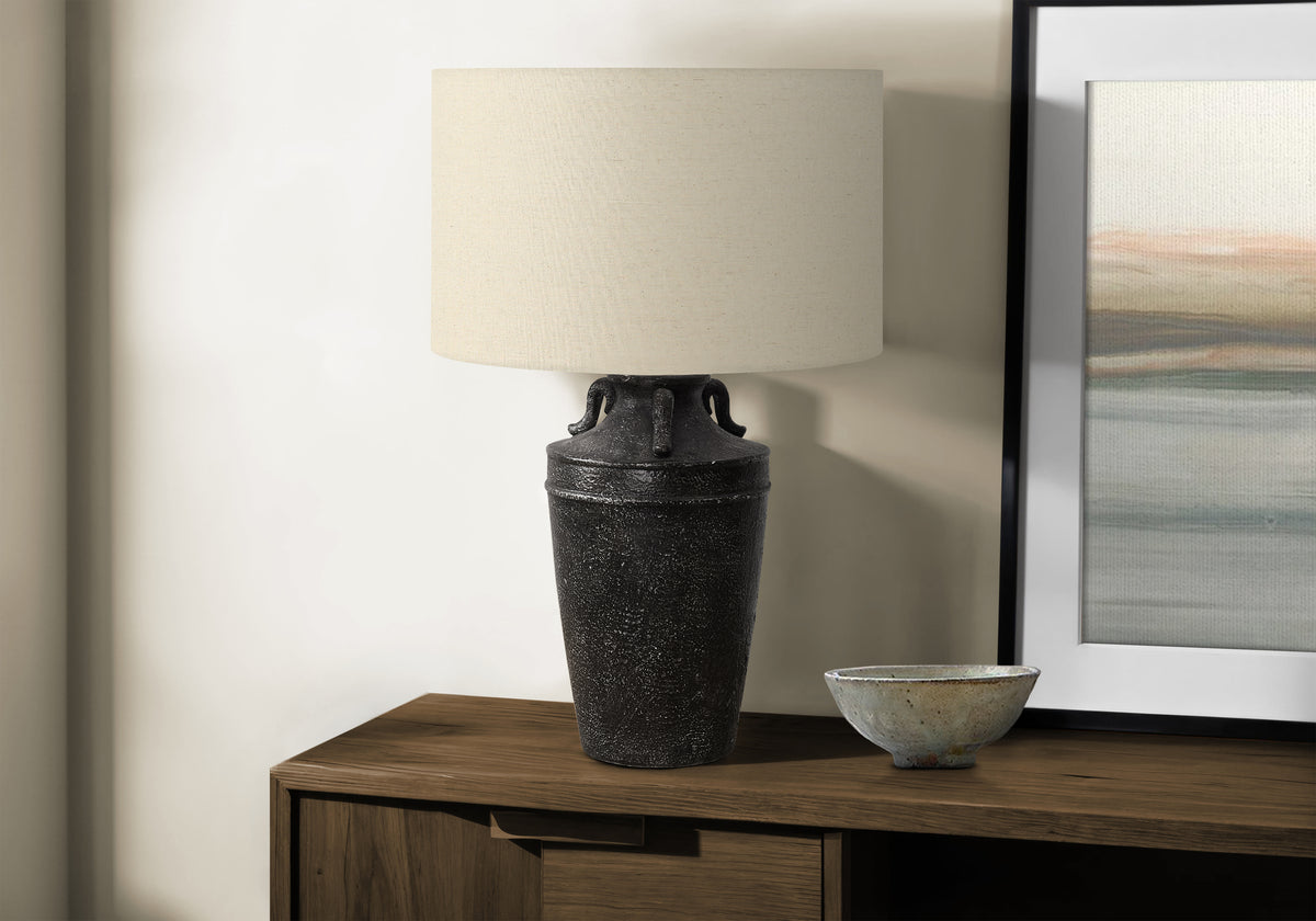 Crystal Black Ceramic Table Lamp | Ortholuxe Home