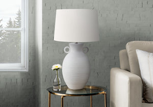 Crystal White Ceramic Table Lamp | Ortholuxe Home