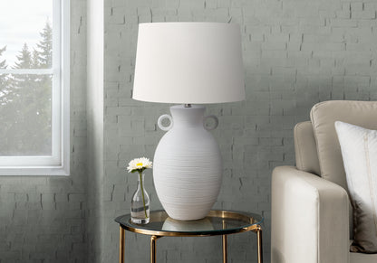 Crystal White Ceramic Table Lamp | Ortholuxe Home