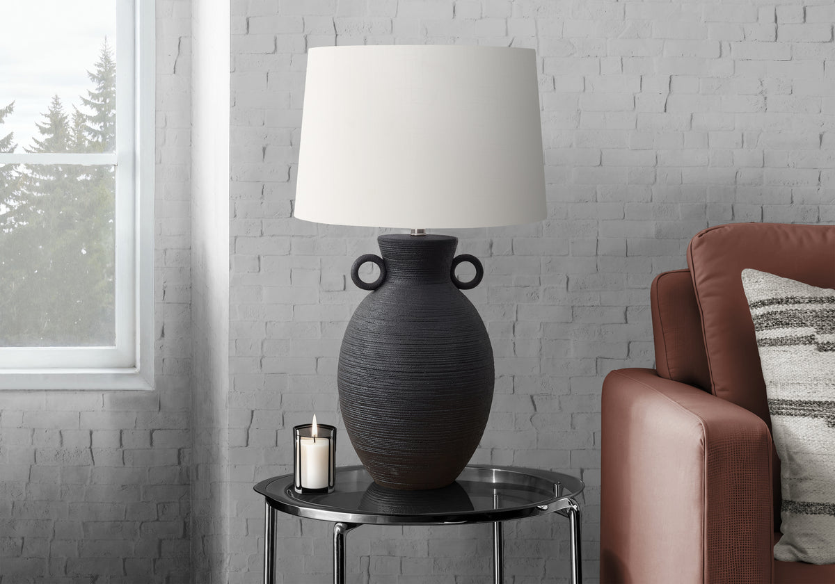 Crystal Black Ceramic Table Lamp | Ortholuxe Home